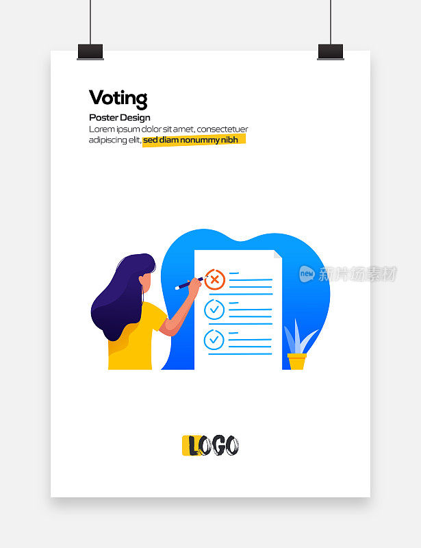 Customer Satisfaction, Voting Concept Flat Design for Posters, Covers and Banners. Modern Flat Design Vector Illustration.